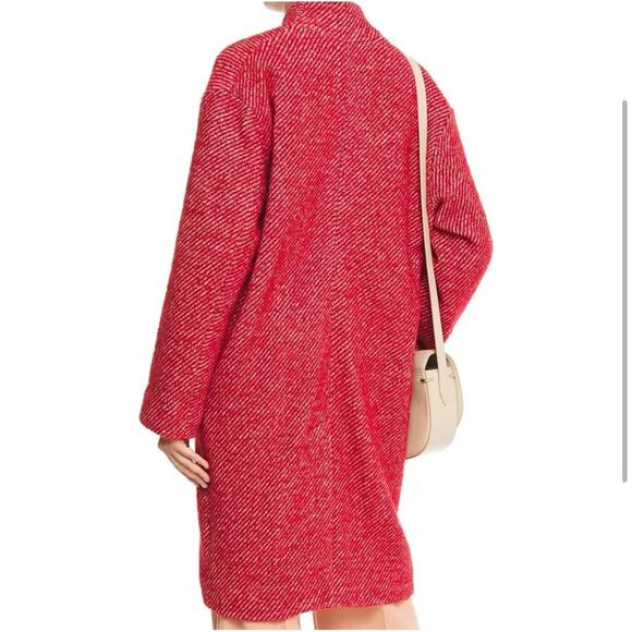 NWOT Irinia Red Wool Blend Coat 34 - Picture 4 of 9